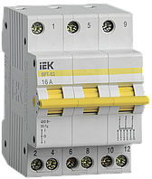 Выключатель-разъединитель трехпозиционный ВРТ-63 3P 16А IEK (MPR10-3-016)