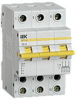Выключатель-разъединитель трехпозиционный ВРТ-63 3P 50А IEK (MPR10-3-050)