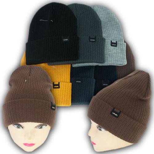 ОПТ Шапка в'язана подвійна, р. 50-54 (5 шт./набір), фото 1