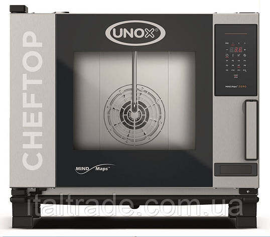 Пароконвектомат Unox XEVC0511EZRM LP на 5 гастроємностей GN1/1 потужністю 7 кВт лінія Zero, фото 1
