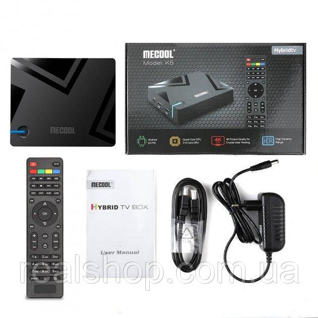 Mecool K5 DVB-S2/T2 S905X3 2GB/16GB Супутник + Т2 + Андроїд