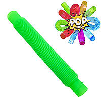 Сенсорная игрушка поп туб (pop tube), Зеленая трубка антистресс pop tubes | антистрес іграшка поп тюб (NV)