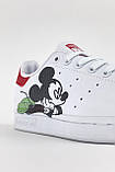 Жіночі кросівки Adidas Stan Smith x Disney White Red, білі шкіряні кросівки адідас стен сміт дісней, фото 8