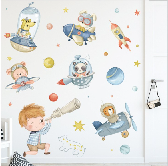 Наклейки в дитячу Космос для дітей (лист 60 х 90 см) Б365-3 FXXZD-AB
