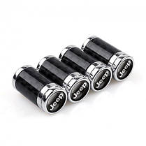 Захисні ковпачки на ніпель для Jeep Alitek Carbon Style Silver Джип (4 шт.), фото 5