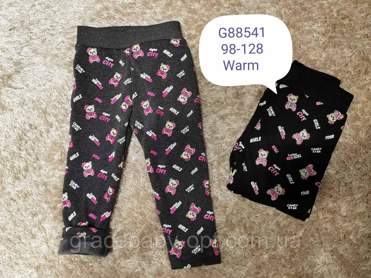 Лосини утепленні для дівчаток оптом, Grace, 98-128 см, № G88541