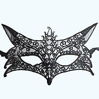 Кружевная черная маскарадная маска для глаз