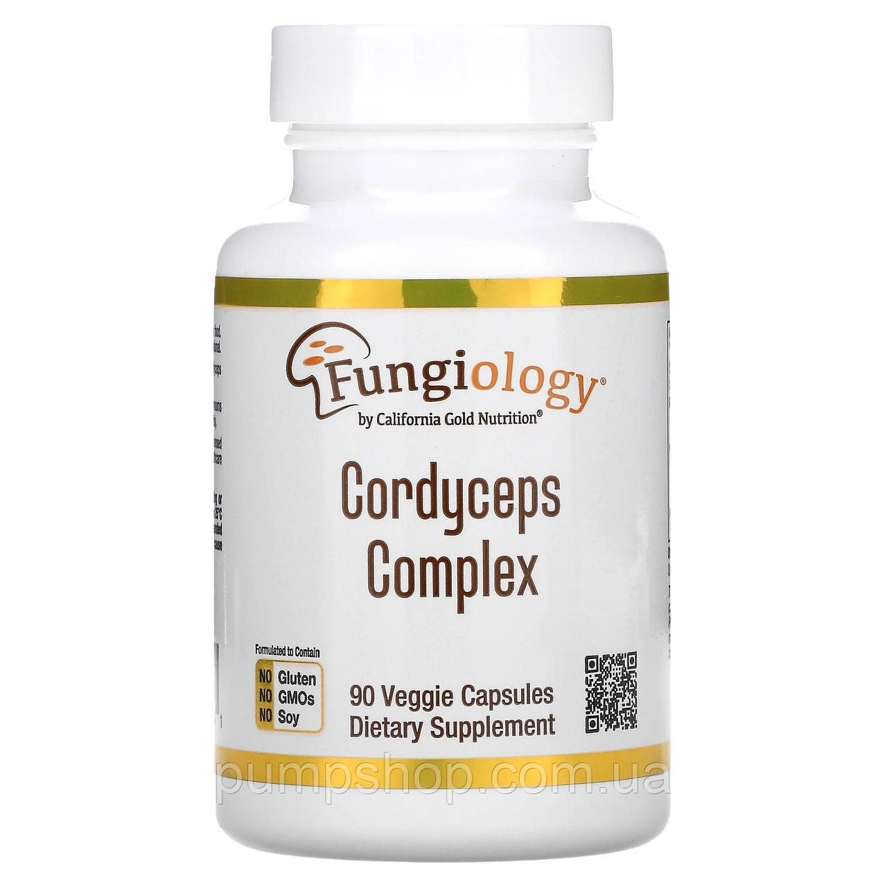 Комплекс з кордицепсом California Gold Nutrition Fungiolody Cordyceps Complex 90 капс. (пом'ята упаковка)