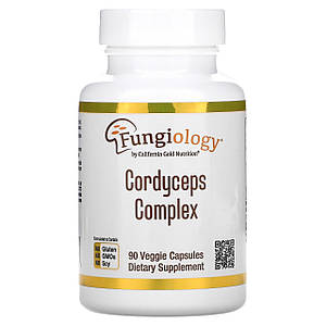 Комплекс з кордицепсом California Gold Nutrition Fungiolody Cordyceps Complex 90 капс. (пом'ята упаковка)