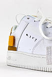 Жіночі кросівки Nike Air Force Type 1 White Orange, білі кросівки найк аір форс тайп 1 аїр, фото 2