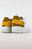 Жіночі кросівки Nike Air Force Type 1 White Orange, білі кросівки найк аір форс тайп 1 аїр, фото 4