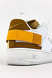 Жіночі кросівки Nike Air Force Type 1 White Orange, білі кросівки найк аір форс тайп 1 аїр, фото 3