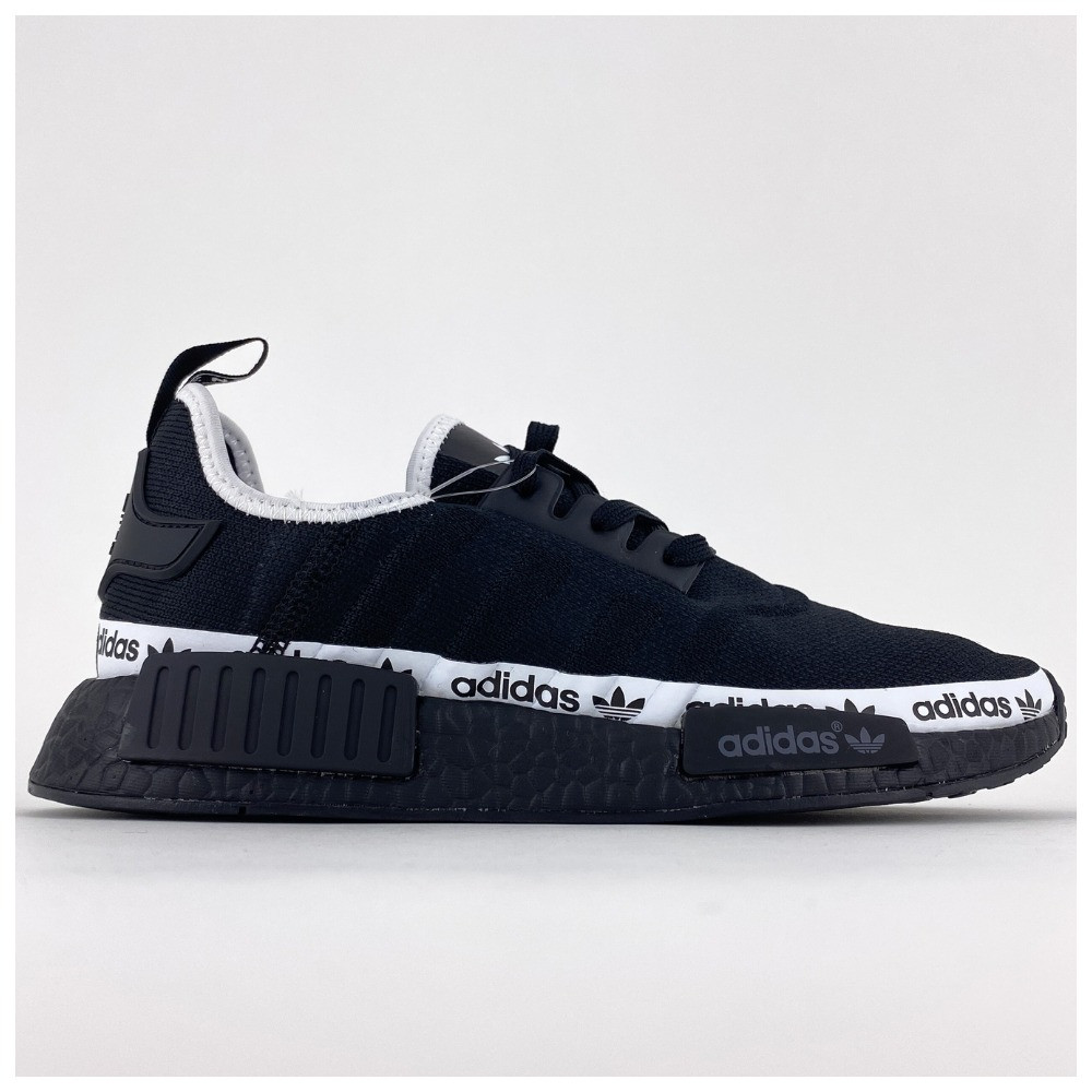 Чоловічі кросівки Adidas NMD Runner Black White, чорні кросівки адідас нмд раннер, фото 1