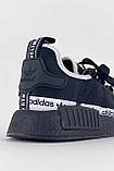 Чоловічі кросівки Adidas NMD Runner Black White, чорні кросівки адідас нмд раннер, фото 3