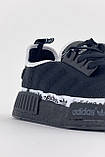 Чоловічі кросівки Adidas NMD Runner Black White, чорні кросівки адідас нмд раннер, фото 2