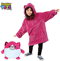 Детская толстовка плед с рукавами Huggle Pets Hoodie для детей 3 в 1 · Подушка + Игрушка + Худи