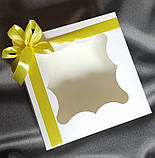 Коробка 10х10х3 см для подарунків біла, фото 3