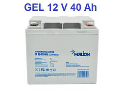 40Аг GEL Акумуляторна батарея MERLION GL12400M6 12 V 40 Ah (198 x 165 x 170 ) White Q1/96