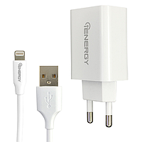 Зарядний пристрій iEnergy HC-17, 1xUSB, 2A + кабель Lighting