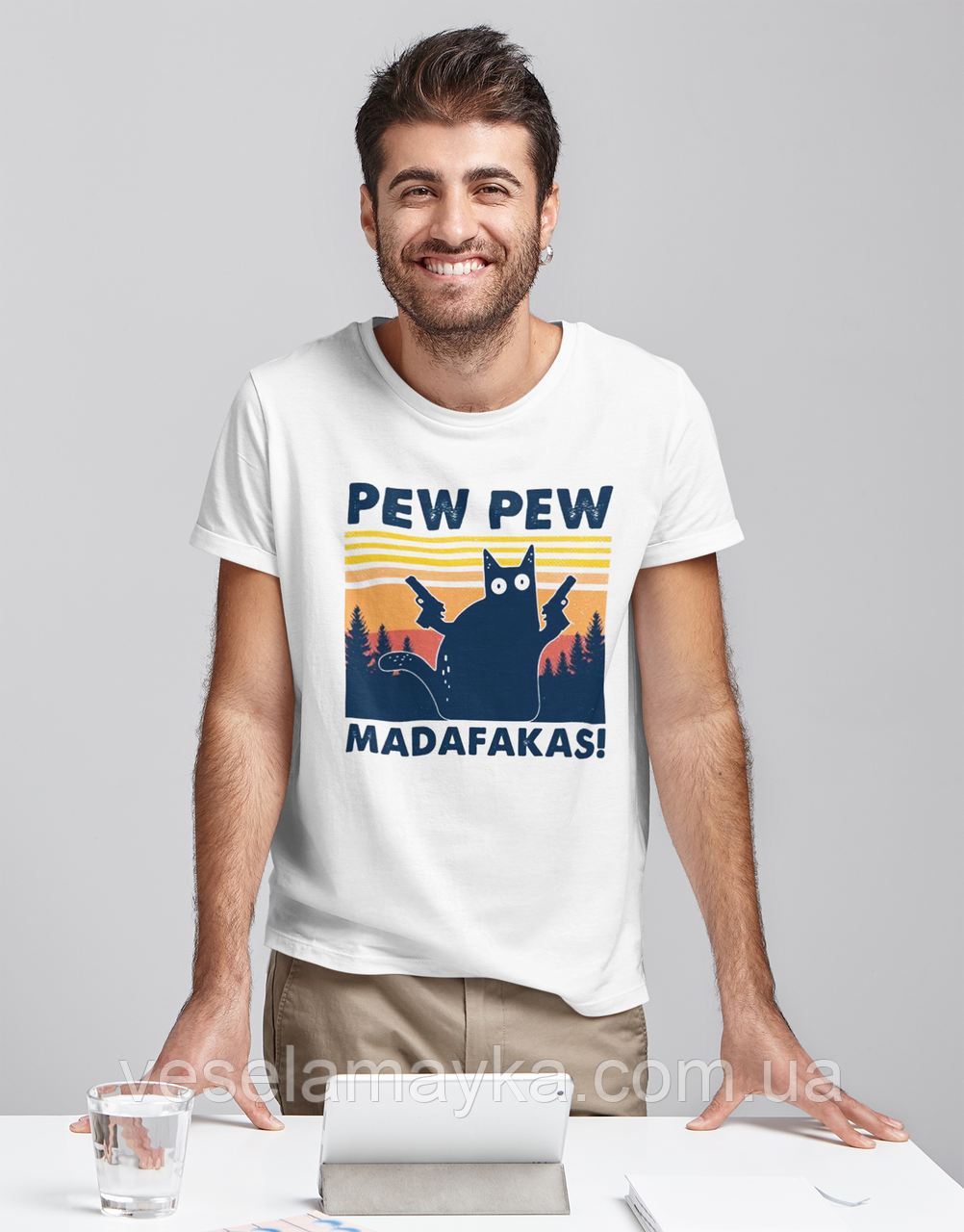 Футболка Pew Pew Madafakas (Кот), фото 1
