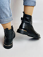 Farinni. Модні жіночі осінні черевики на низькій підошві. Натуральна шкіра. Розмір 38 40, фото 8