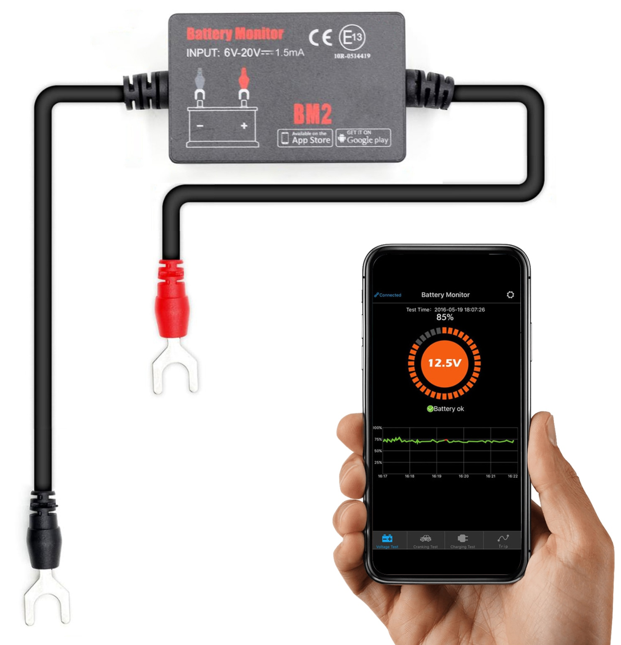 Тестер автомобільних акумуляторів Bluetooth, аналізатор стану акумулятора