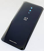Задня кришка для OnePlus 6T A6013, чорна, Mirror Black, оригінал (54) + скло камери