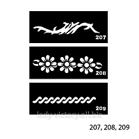 Трафареты для тату. TT-207, 208, 209