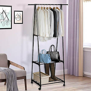 Одинарна стійка для одягу чорного кольору