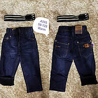 Джинсові штани для хлопчиків на флісі H. L. Xiang 98-128 р. р.