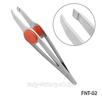 Пинцет для бровей со скошенными краями. FNT-02