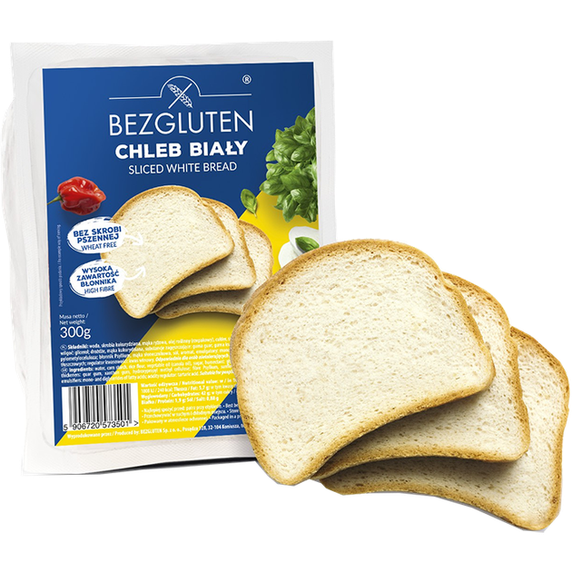 Хліб білий без глютену Bezgluten 300 г Польща