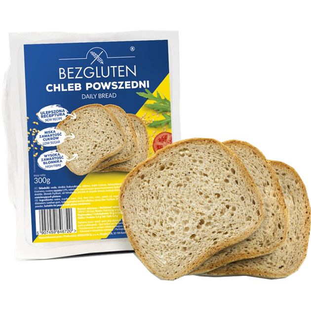 Повсякденний хліб без глютену Bezgluten 300 г Польща