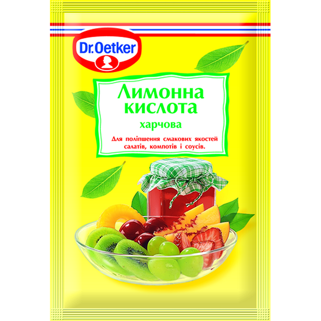 Лимонна кислота без глютену Dr. Oetker 8 г Німеччина