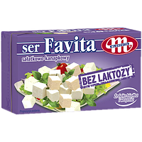 Сыр мягкий соленый Favita 18% без глютена Mlekovita 270 г Польша