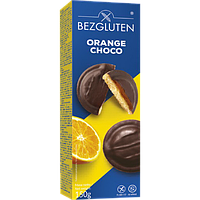 Печенье с апельсиновым желе в шоколадной глазури без глютена Bezgluten 150 г Польша