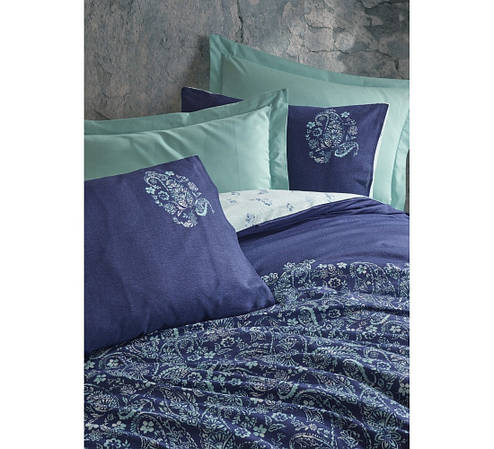 Постільна Білизна Cotton Box MASCULINE CADEE MINT двоспальний євро, фото 2