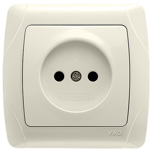 Розетка VIKO одинарна кремова