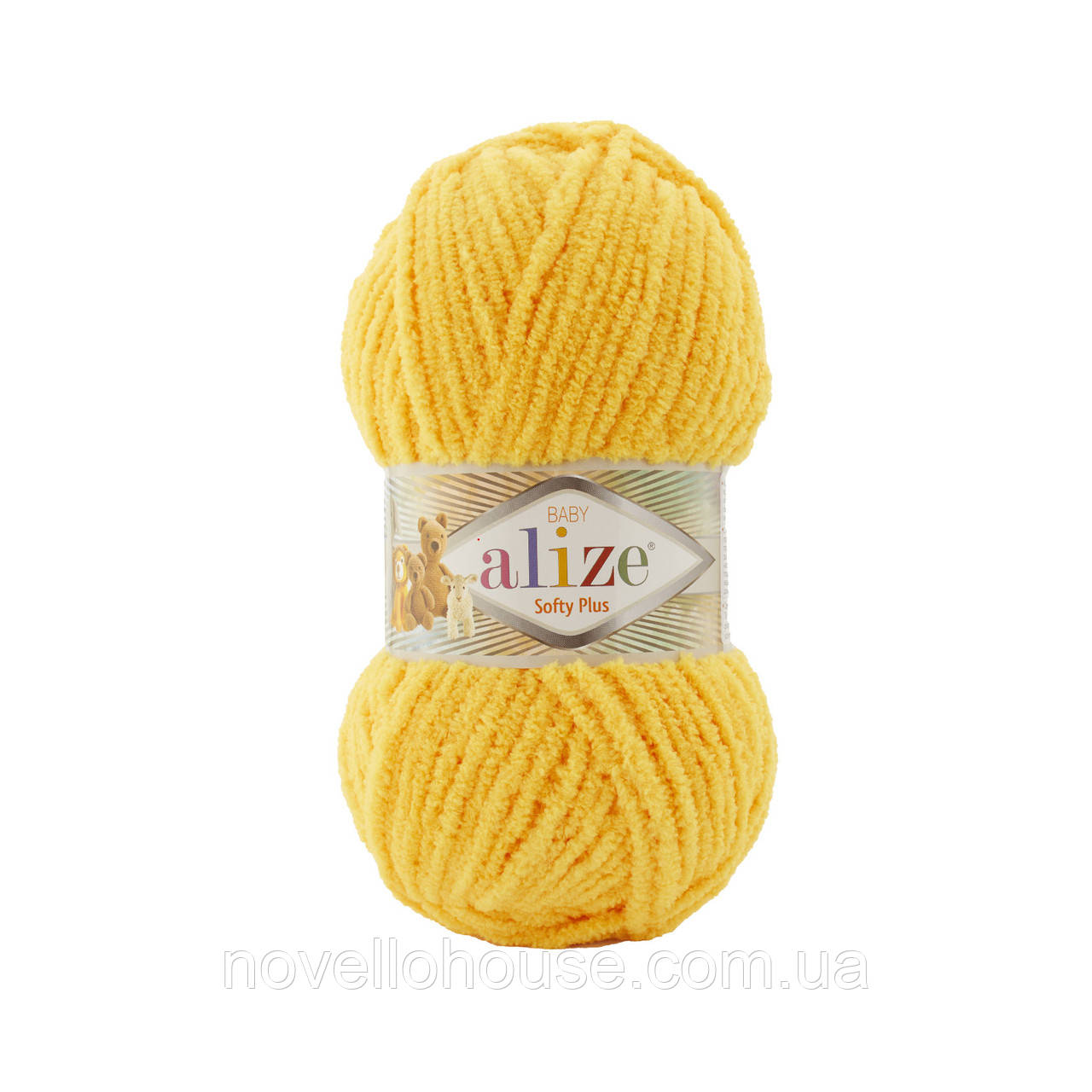 Alize SOFTY PLUS (Софті Плюс) № 216 жовтий (Пряжа, нитки для в'язання)