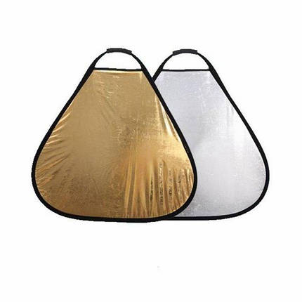 Трикутний фотовідбивач 80 см Perfect 2 в 1 Gold/Silver, фото 1
