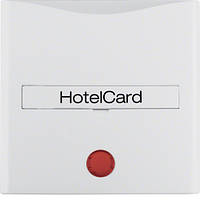 Накладка для карточного выключателя для гостиниц HAGER-BERKER полярная белизна матовая S.1/В.3/В.7