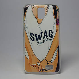 Чохол для lenovo a328 панель накладка з малюнком SWAG