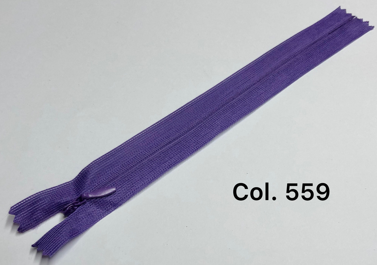 Потайна блискавка 18 см фіолетовий