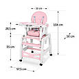 Крісло для годування рожевий Ricokids 7091, фото 6