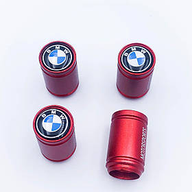 Захисні ковпачки на ніпеля Motosport BMW (БМВ) 4 шт Червоні