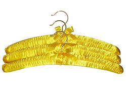 Атласні жовті плічка 385 мм з бантиком