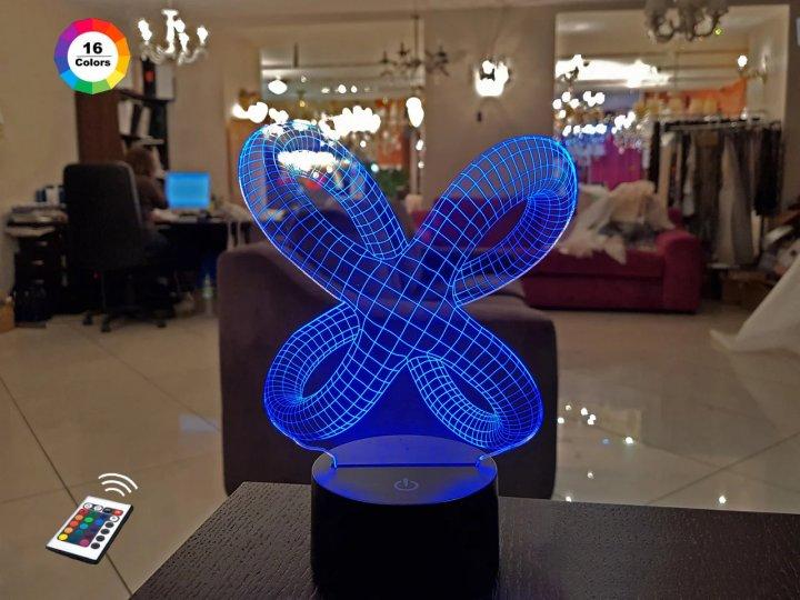 3D нічник "Циклічність" (ВВАЛИЧЕННЕ ЗОБРАЖЕННЯ) + пульт ДК + мережевий адаптер + батарейки (3 ААА) 3DTOYSLAMP, фото 1