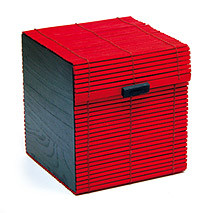 Скринька бамбуковий червоний 14x14x15 см