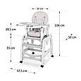 Крісло для годування Ricokids sinco 7090 сірий, фото 5