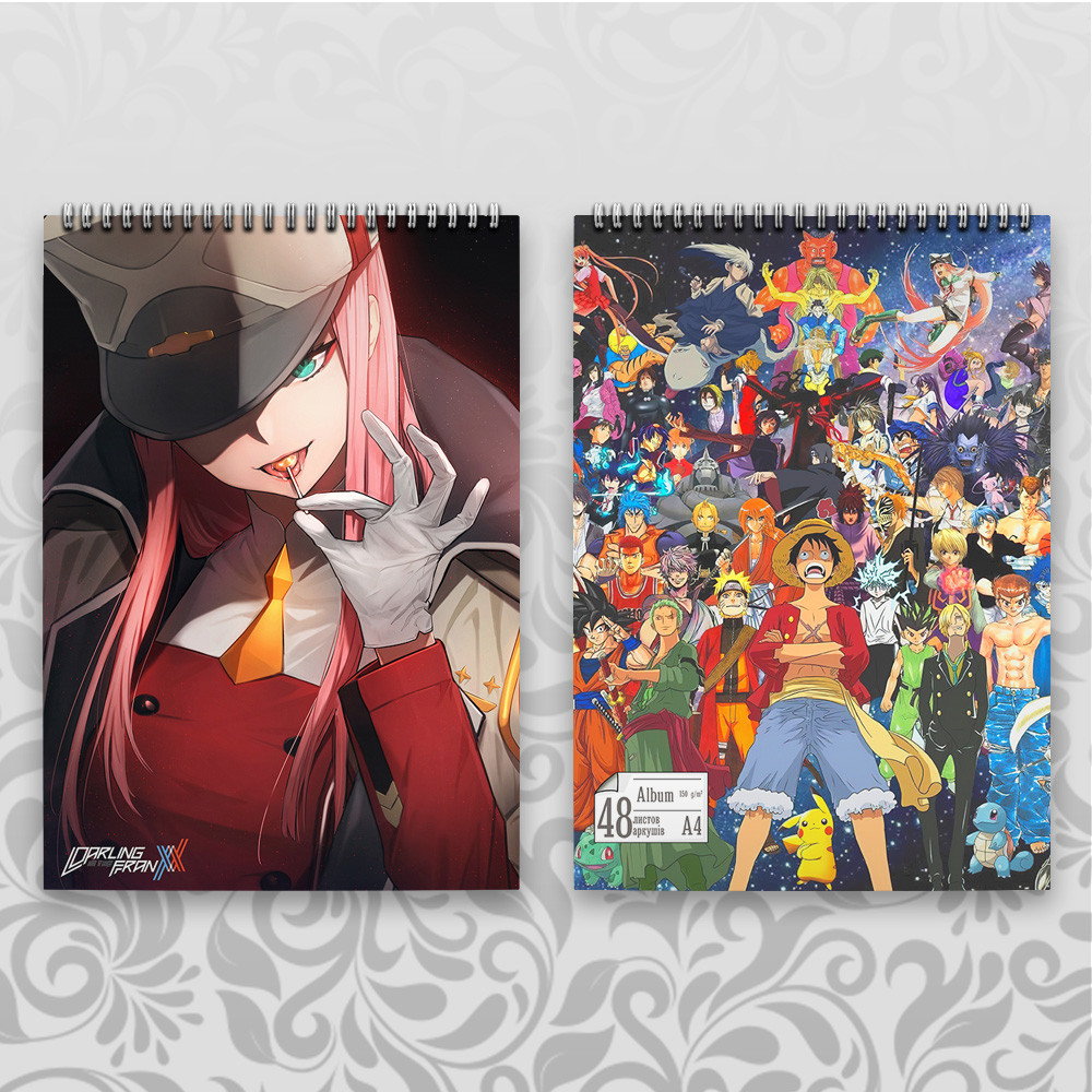 Альбом для малювання А4 Darling in The Franxx 48 аркушів 007